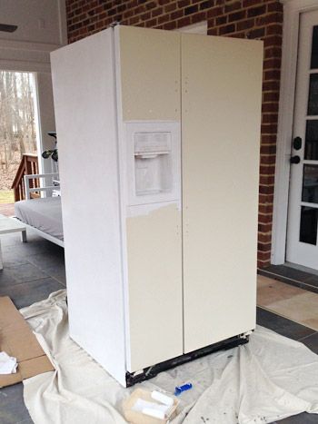 350x467 How To Paint A Refrigerator Fridge, House And Kitchens - Refrigerator Painting