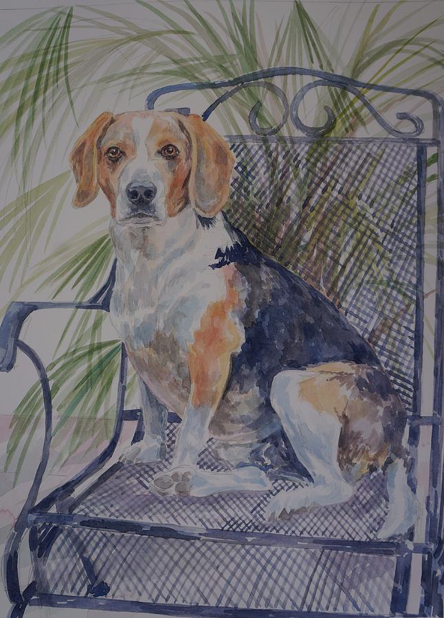 646x900 Regal Beagle Painting By Gloria Turner - Regal Beagle Painting