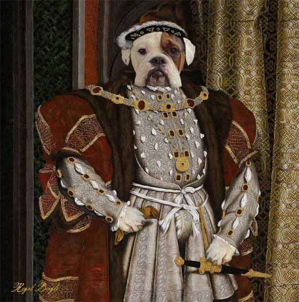 595x600 Regal Beagle Will Turn Your Ordinary Pet Pics Into A Famous Work - Regal Beagle Painting