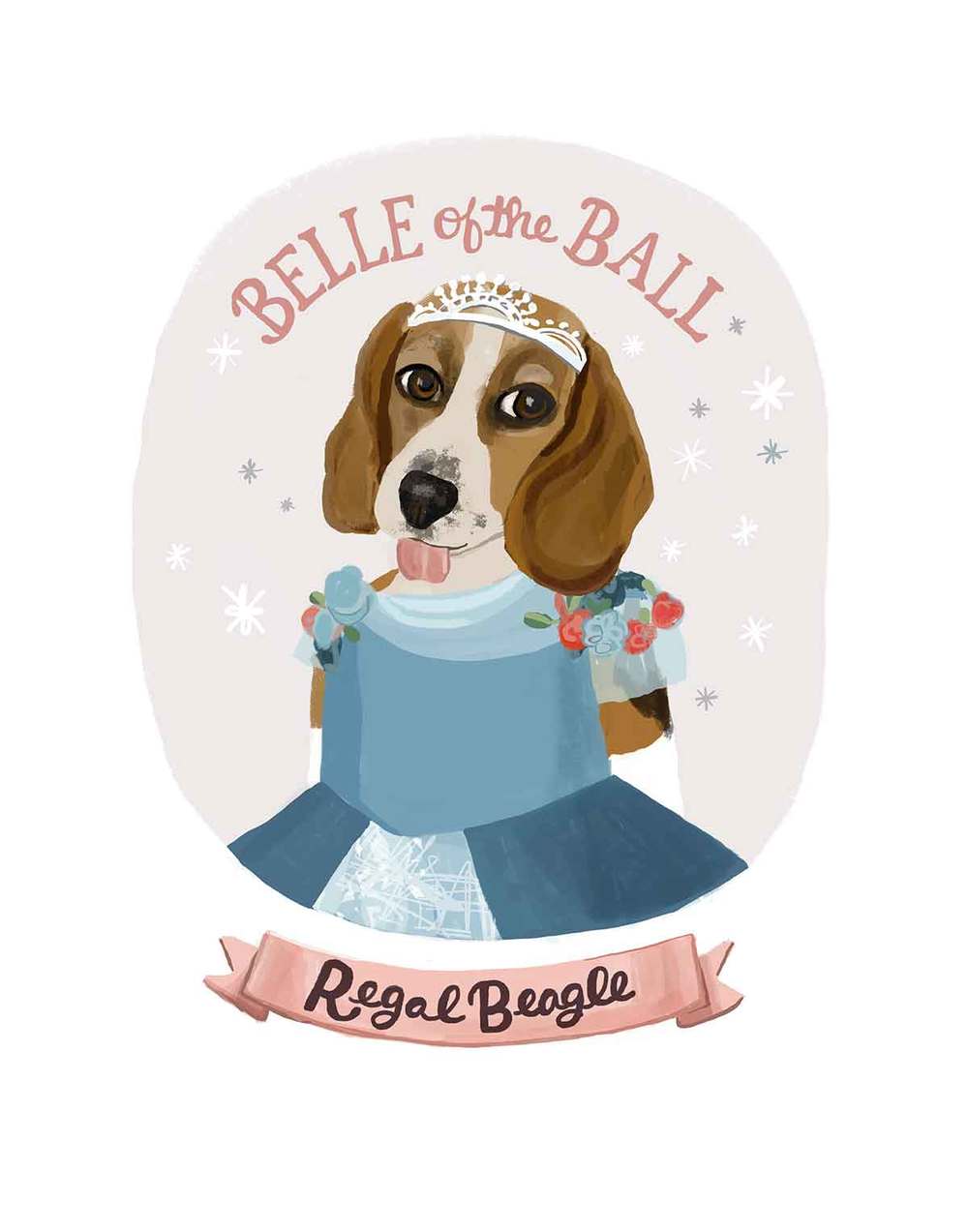 1000x1273 Custom Amp Tailored Dog Portraits Eliza Rosen Custom Illustration - Regal Beagle Painting