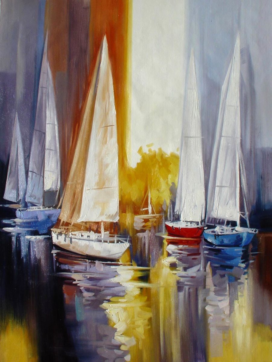 902x1200 Regatta Art Painting (Lucia Amitra) - Regatta Painting