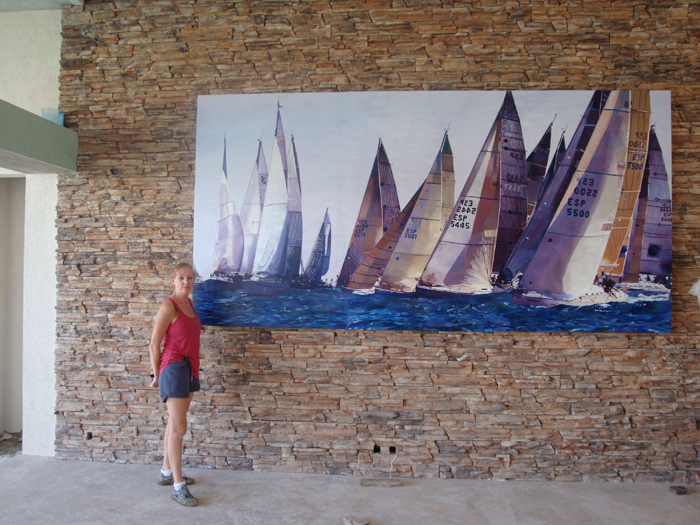 1000x750 Artist Elfi Bonn - Regatta Painting