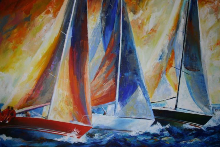 770x514 Saatchi Art Regatta Painting By Angelique Van Den Born - Regatta Painting