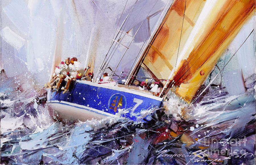 900x581 From The Series Regatta Painting By Ramil Gappasov - Regatta Painting