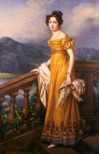 323x500 A Real Painting Manipulated Regency, Empire And Shawl - Regency Dress Painting