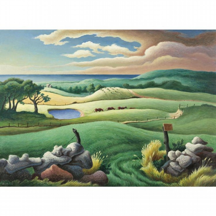 750x750 American Regionalist Painting Thomas Hart Benton Artwork For Sale - Regionalism Painting