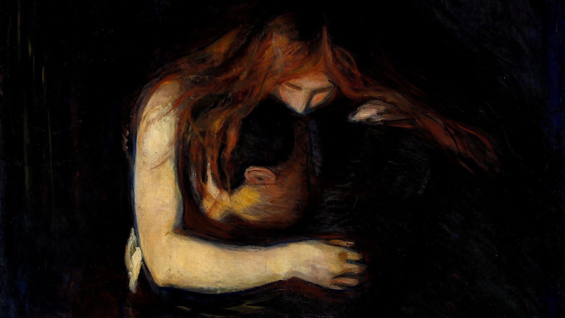 1920x1080 Painting Edvard Munch - Regret Painting