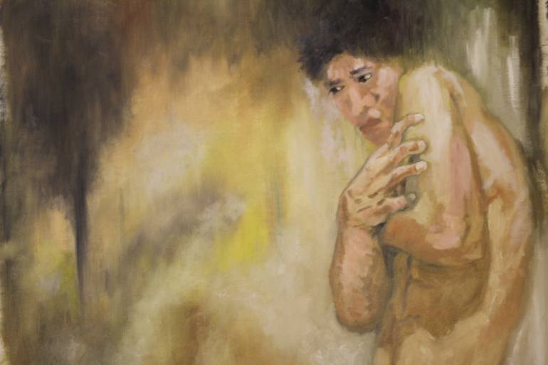 770x513 Saatchi Art Regret Painting By Ashish Kerung - Regret Painting