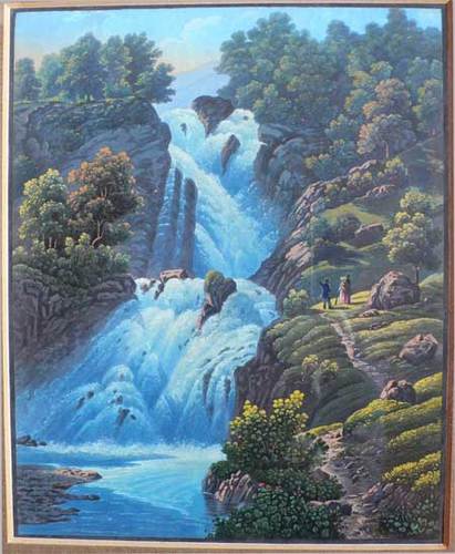 411x500 Sherlock Holmes Images Reichenbach Falls Wallpaper And Background - Reichenbach Falls Painting