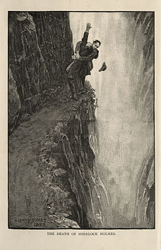 234x364 The Final Problem - Reichenbach Falls Painting