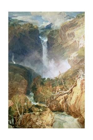300x450 The Great Falls Of The Reichenbach, 1804 Giclee Print By J. M. W. - Reichenbach Falls Painting