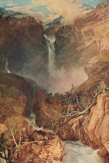 368x550 The Reichenbach Falls By J M W Turner Posters By Artfromthepast - Reichenbach Falls Painting