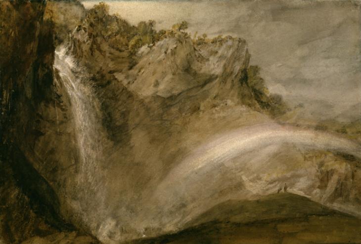 730x494 The Upper Falls Of The Reichenbach', Joseph Mallord William Turner - Reichenbach Falls Painting