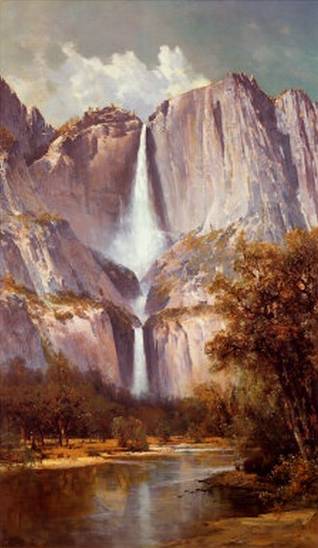 318x548 Waterfalls Gallery - Reichenbach Falls Painting