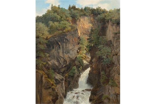 540x360 Calame, Alexandre(Vevey 1810 - Reichenbach Falls Painting