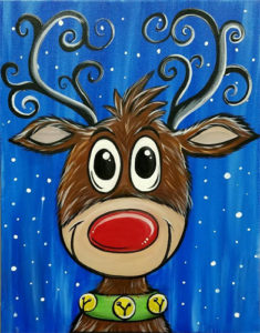 235x300 Class Schedule You Can Be An Artist - Reindeer Canvas Painting