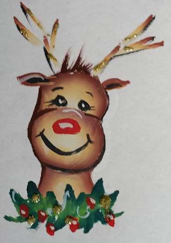 345x489 Fast Christmas Face Painting Designs Face Paint Shop Online - Reindeer Christmas Painting