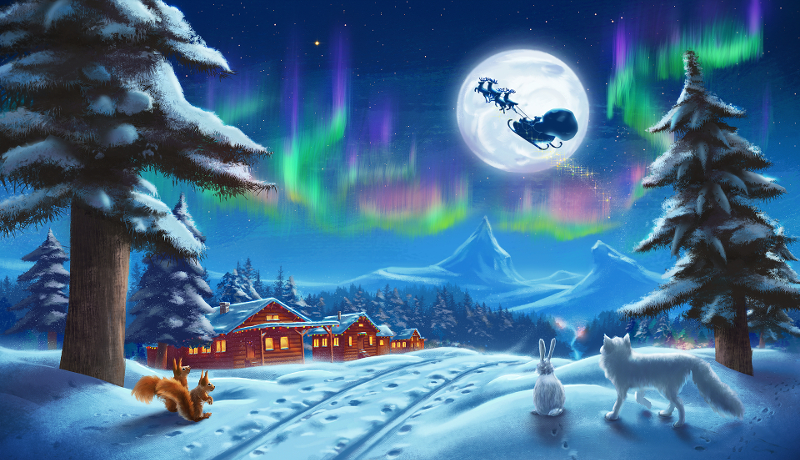 800x460 Inspiring Christmas Paintings Free Amp Premium Templates - Reindeer Christmas Painting