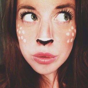 306x306 Christmas Face Makeup Reindeer Face Painting Ideas Hair - Reindeer Face Painting