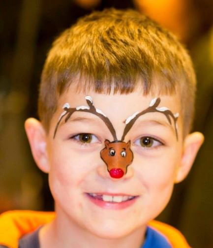 433x504 Face Painting By Claire - Reindeer Face Painting