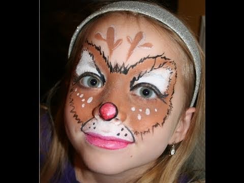 480x360 Rudolph The Red Nosed Reindeer Face Painting Tutorial - Reindeer Face Painting