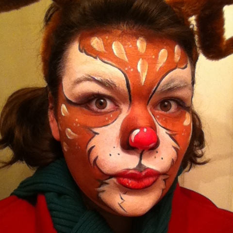 480x480 The Red Nosed Reindeer! (Pic) - Reindeer Face Painting