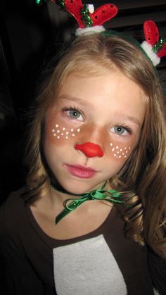 236x419 Christmas Snowman Face Painting - Reindeer Face Painting