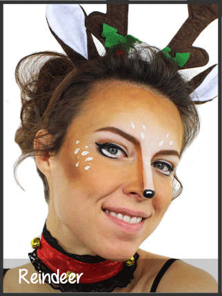 322x428 Reindeer Face Painting By M - Reindeer Face Painting