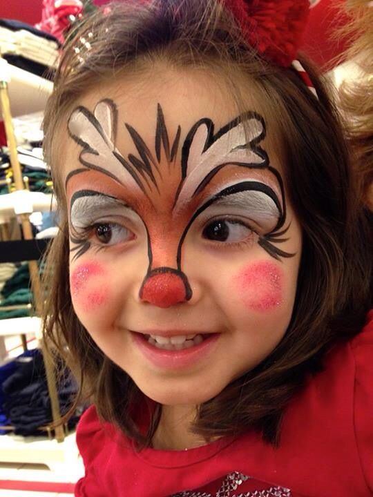 540x720 Christmas Reindeer Face Painting Fp Holidays - Reindeer Face Painting