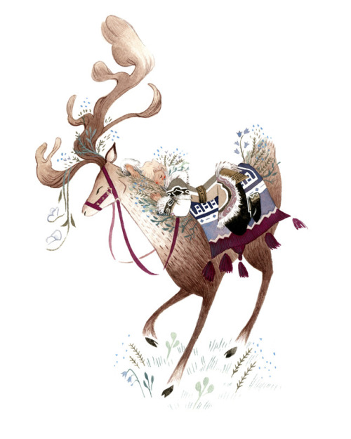 500x625 Reindeer Art Tumblr - Reindeer Painting