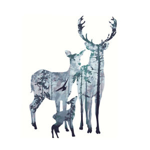 300x300 Frameless Diy Painting By Number Kit Canvas Oil Painting Wall - Reindeer Painting