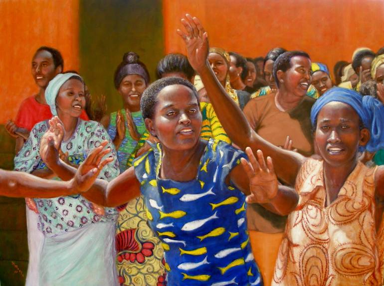 770x575 Saatchi Art Rejoice Painting By Donelli J Dimaria - Rejoice Painting