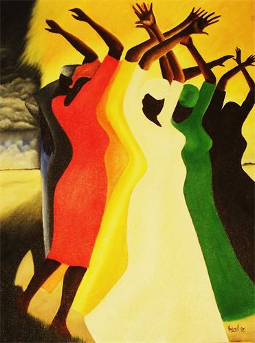 371x500 Vonzel's World Of Art - Rejoice Painting