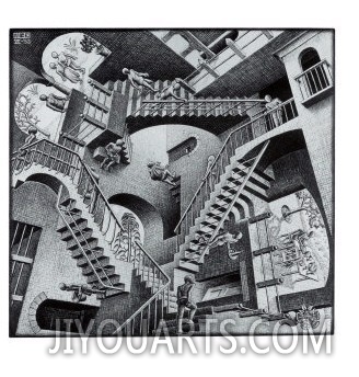 328x344 Relativity, M. C. Escher, Oil Painting Reproduction,handmade - Relativity Painting