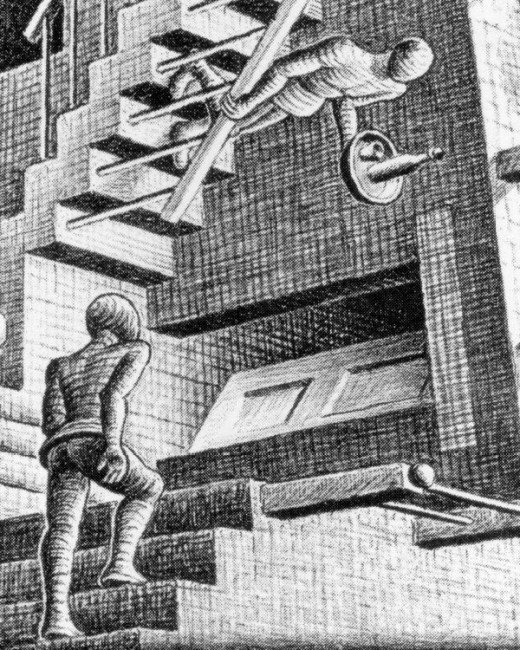 520x650 The Artwork Of Mc Escher Owlcation - Relativity Painting