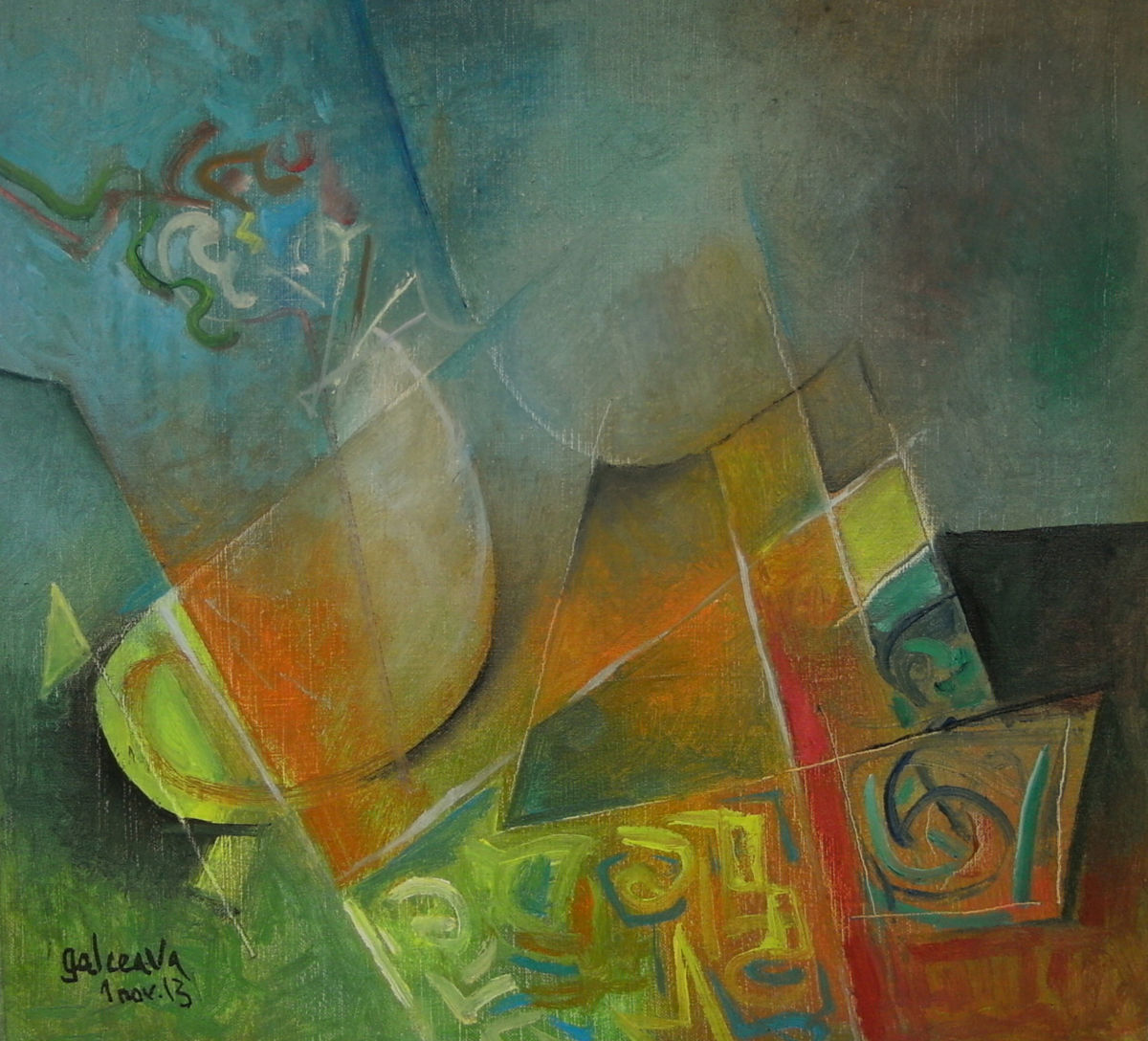 1200x1088 Relaxing. Contemporary Art, Original Painting, Oil On Canvas - Relaxing Painting