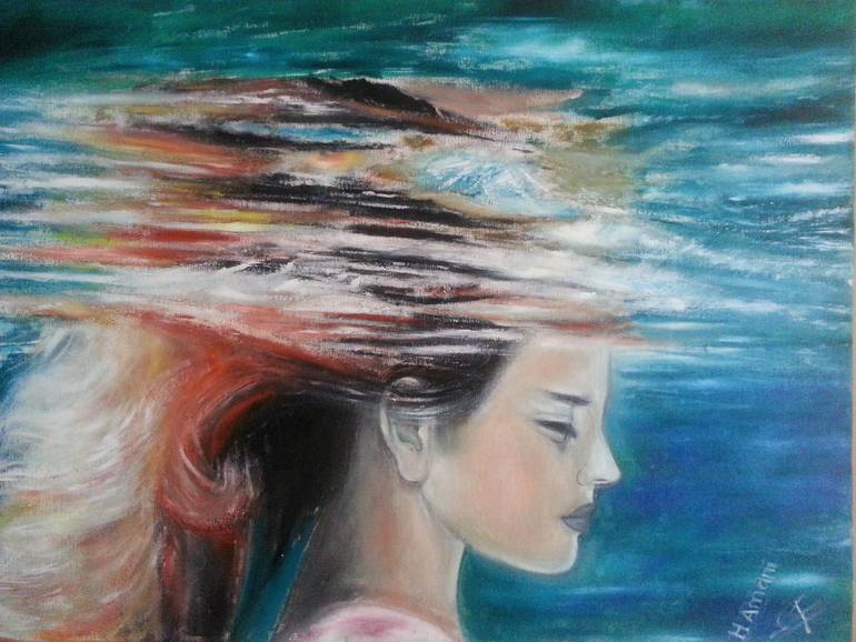 770x578 Saatchi Art Underwater Relaxing Painting By Homayoun Amani - Relaxing Painting
