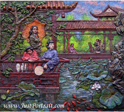 431x389 Just Custom Relief Portraits Affordable Fine Art Bas (Low) - Relief Painting