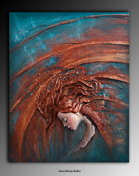 570x721 Art Painting Portrait Abstract Wall Art Sculptures Relief - Relief Painting