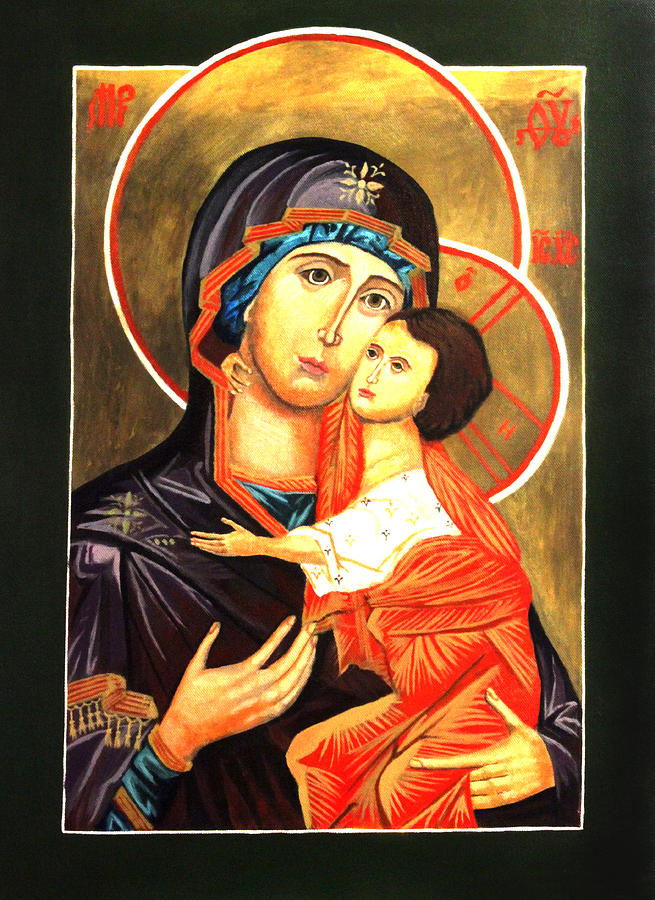 655x900 Mother Of God Antiochian Orthodox Icon Painting By Patrick Kelly - Religious Icon Painting