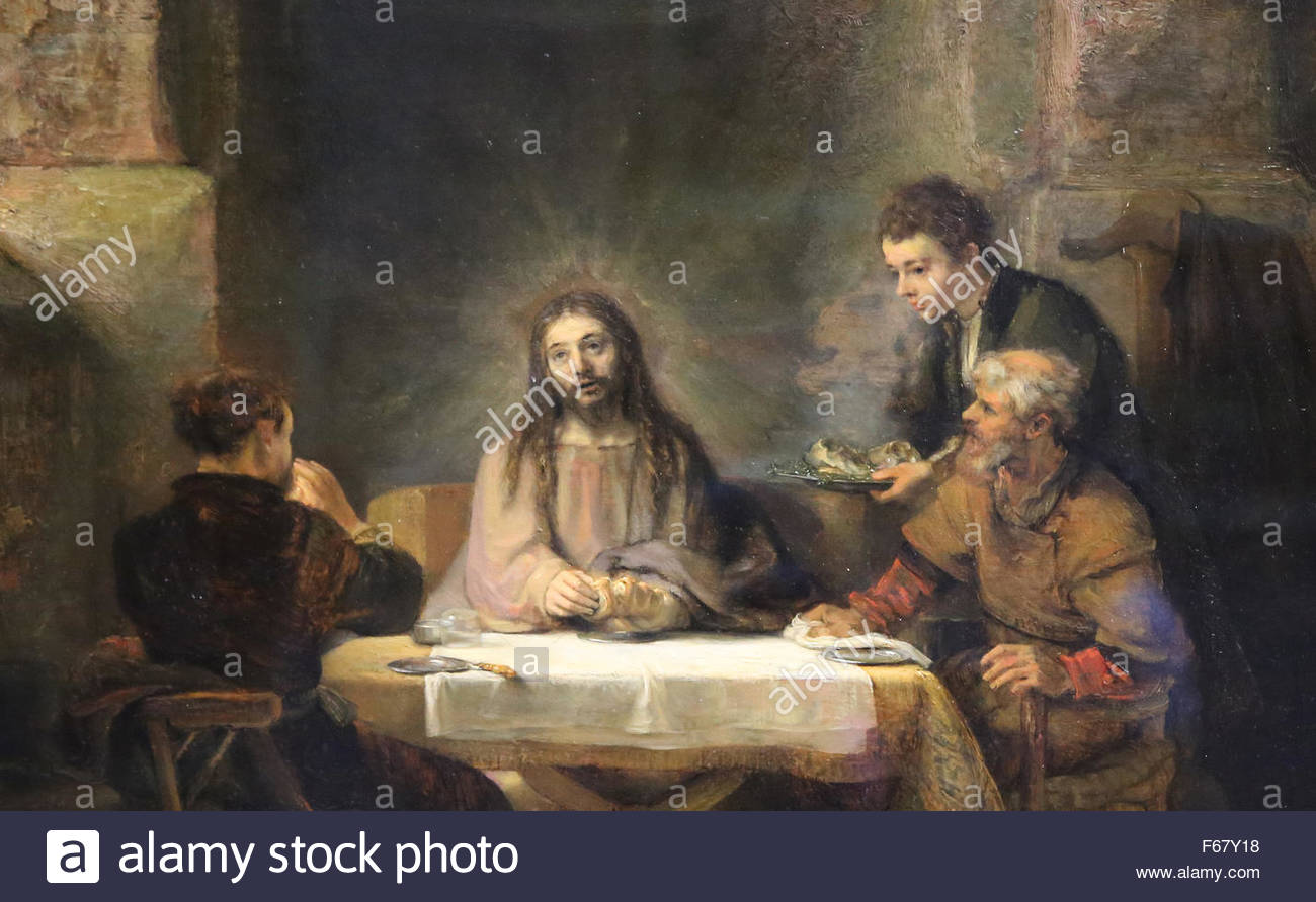 1300x892 Rembrandt (1606 1669). Dutch Painter. Christ - Rembrandt Emmaus Painting