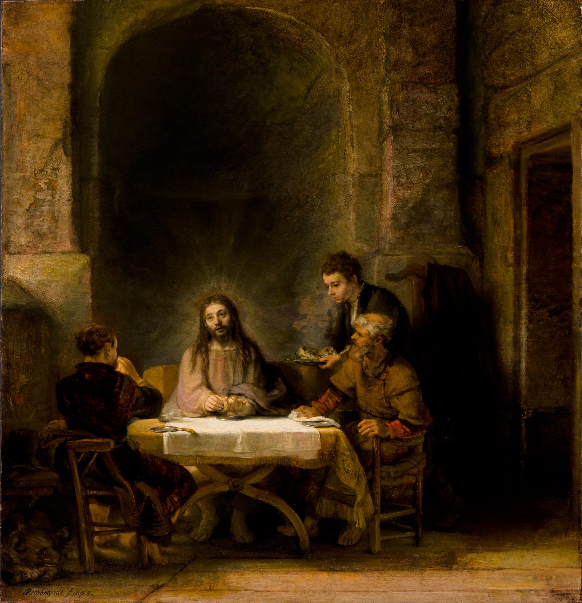 1930x2000 Rembrandt Pilgrims - Rembrandt Emmaus Painting
