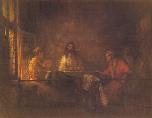 500x387 The Pilgrims At Emmaus Painting Rembrandt Oil Paintings - Rembrandt Emmaus Painting
