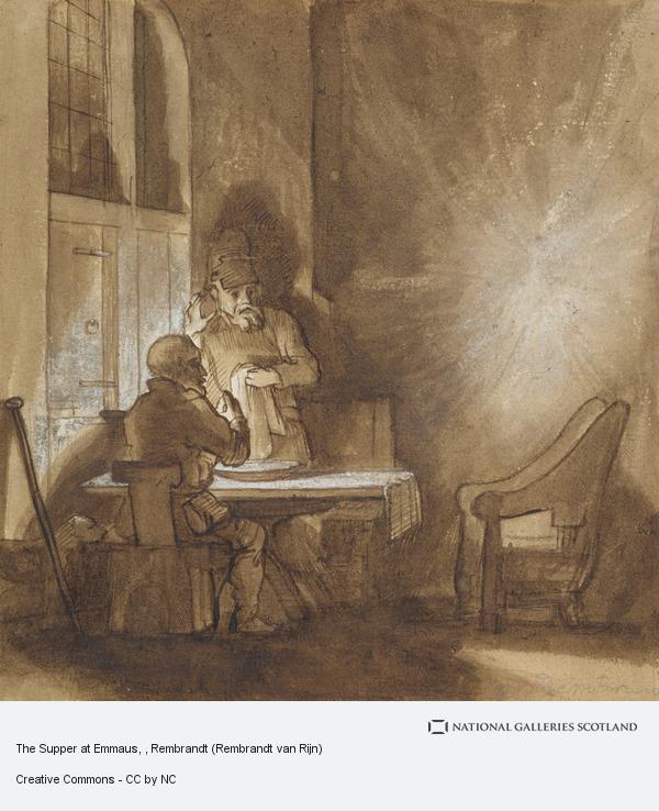 600x738 The Supper - Rembrandt Emmaus Painting