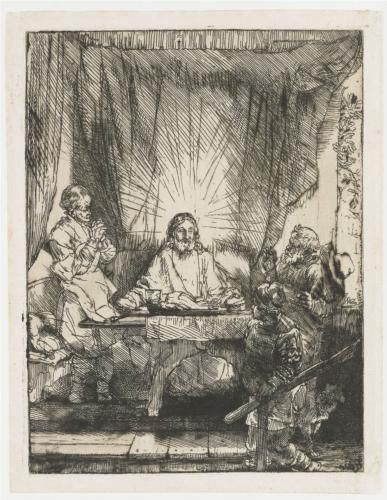 387x500 Christ - Rembrandt Emmaus Painting