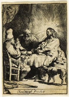 236x331 Christ - Rembrandt Emmaus Painting