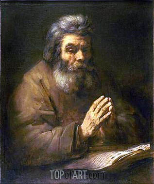 317x380 Old Man Praying Rembrandt Painting Reproduction 5060 Topofart - Rembrandt Painting
