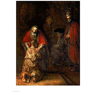 350x350 The Return Of The Prodigal Son 20x24 Framed Art Print - Rembrandt Prodigal Son Painting