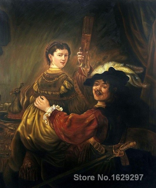 533x640 Rembrandt And Saskia In The Parable Of The Prodigal Son Paintings - Rembrandt Prodigal Son Painting