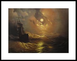 250x199 Ship At Sea Painting By Rembrandt - Rembrandt Ship Painting